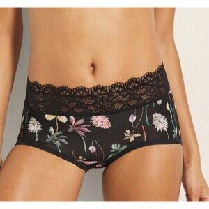 Soma Embraceable Enchanting Lace Brief Black Floral Size Large Panties
